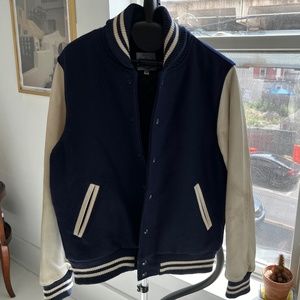 Dehen x J.Press Leather Varsity Jacket Size Medium